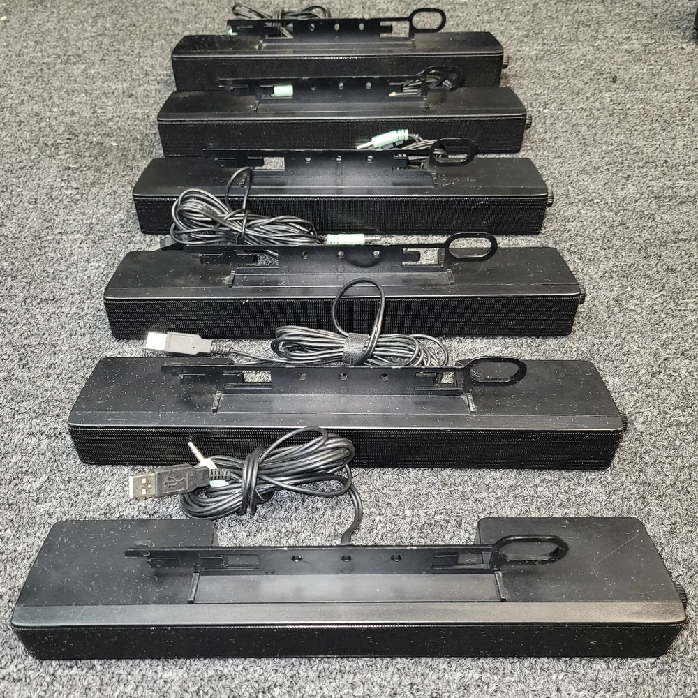 6x HP LCD Speaker Bar Soundbar | MODEL: OP-090003 | Power & Audio TESTED | USED